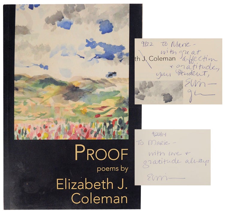 Item #170836 Proof (Signed First Edition). Elizabeth J. COLEMAN.