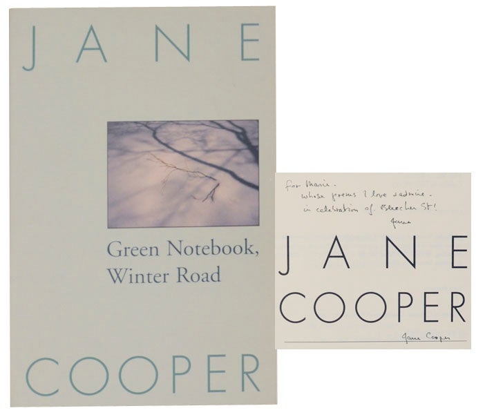 Item #170912 Green Notebook, Winter Road (Signed First Edition). Jane COOPER.