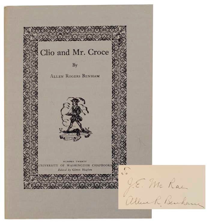 Item #170992 Clio and Mr. Croce (Signed First Edition). Allen Rogers BENHAM.