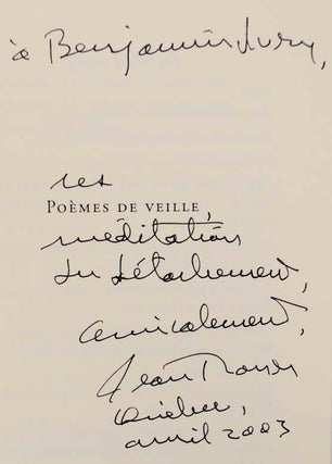 Poemes de Veille (Signed First Edition)