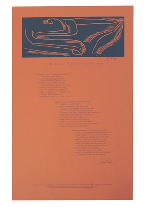 Item #171526 On The Orthodoxy And Creed of My Power Mower (Signed Broadside). John CIARDI,...