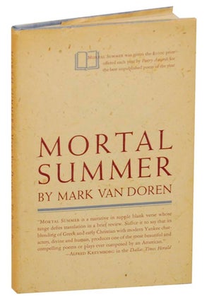 Item #171621 Mortal Summer. Mark VAN DOREN