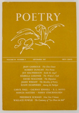 Item #172030 Poetry Magazine, Volume 90, Number 6, September 1957. Henry RAGO, Robert Duncan...