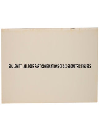 Item #172066 Sol Lewitt: All Four Part Combinations of Six Geometric Figures. Sol LEWITT