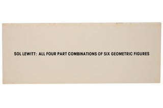 Item #172066 Sol Lewitt: All Four Part Combinations of Six Geometric Figures. Sol LEWITT