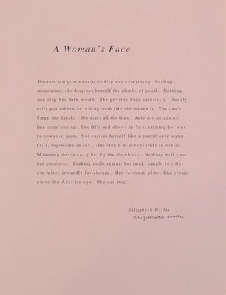 Item #172189 A Woman's Face (Signed Broadside). Elizabeth WILLIS