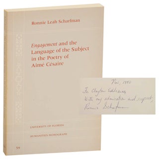Item #173954 Engagement and the Language of the Subject in the Poetry of Aime Cesaire....
