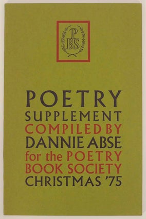 Item #174892 Poetry Supplement Christmas 1975. Dannie ABSE