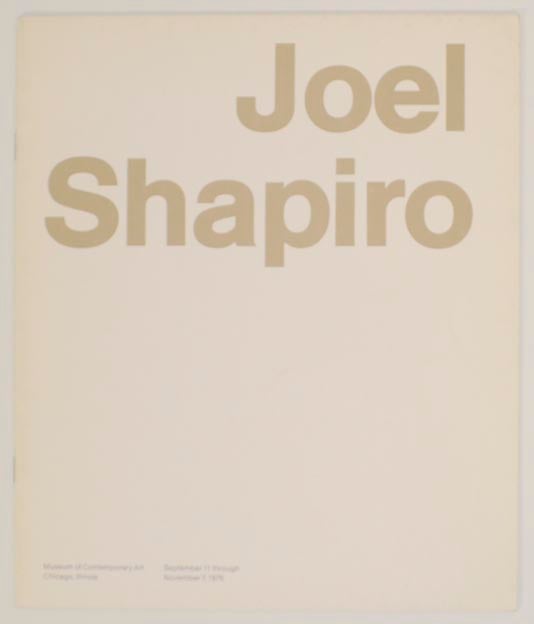 Item #175312 Joel Shapiro. Joel SHAPIRO, Rosalind Krauss.