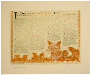 Item #175324 The Origin of Jim Chee's "Cat" (Signed Broadside). Tony HILLERMAN, Susan Makov