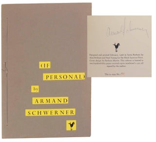 Item #175404 If Personal (Signed Limited Edition). Armand SCHWERNER