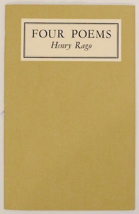 Item #175457 Four Poems. Henry RAGO