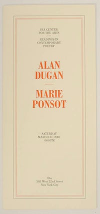 Item #175615 Reading for Contemporary Poetry. Alan DUGAN, Marie Ponsot