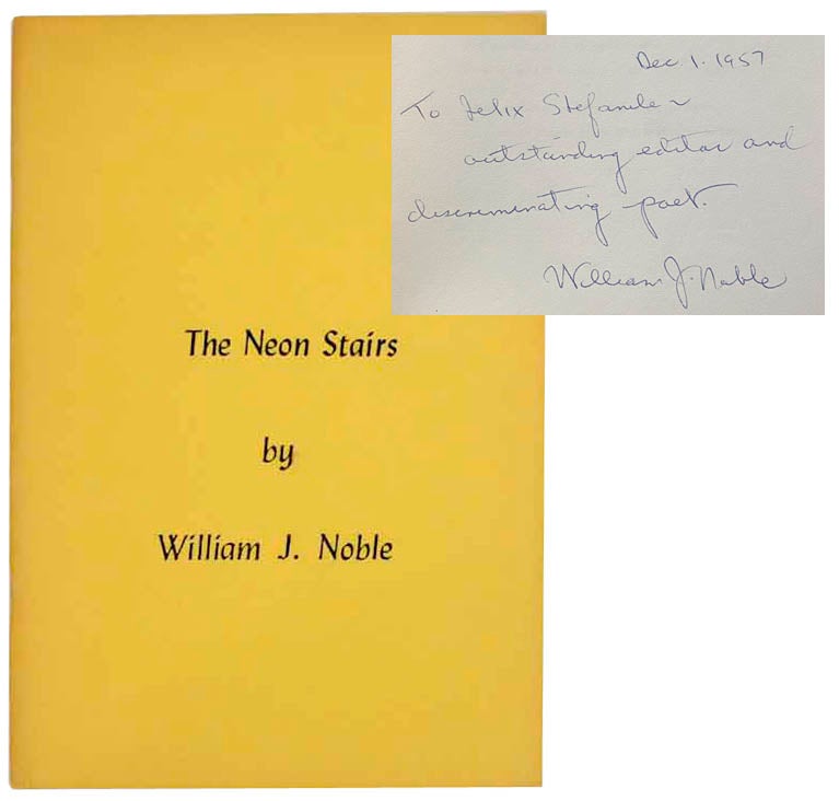 Item #175701 The Neon Stairs (Signed First Edition). William J. NOBLE.