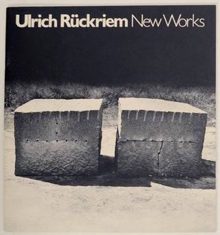 Item #175715 Ulrich Ruckriem: New Works. Ulrich RUCKRIEM