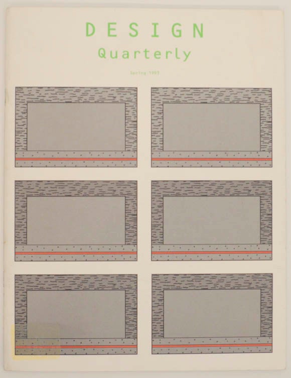 Item #175767 Design Quarterly 159. Martin FILLER.