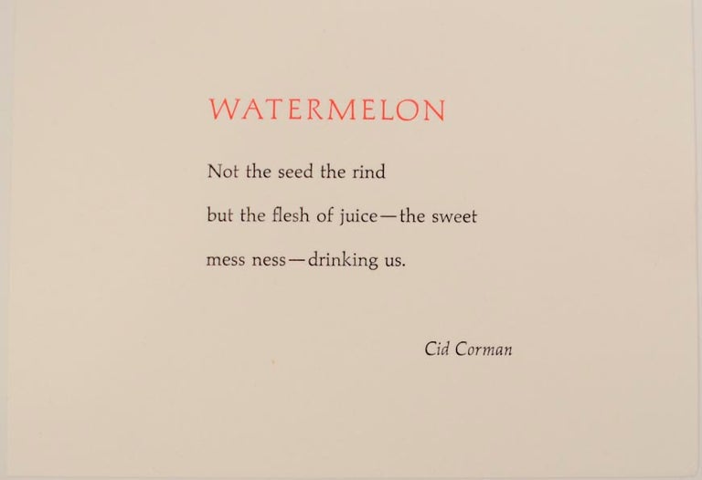 Item #175865 Watermelon. Cid CORMAN.