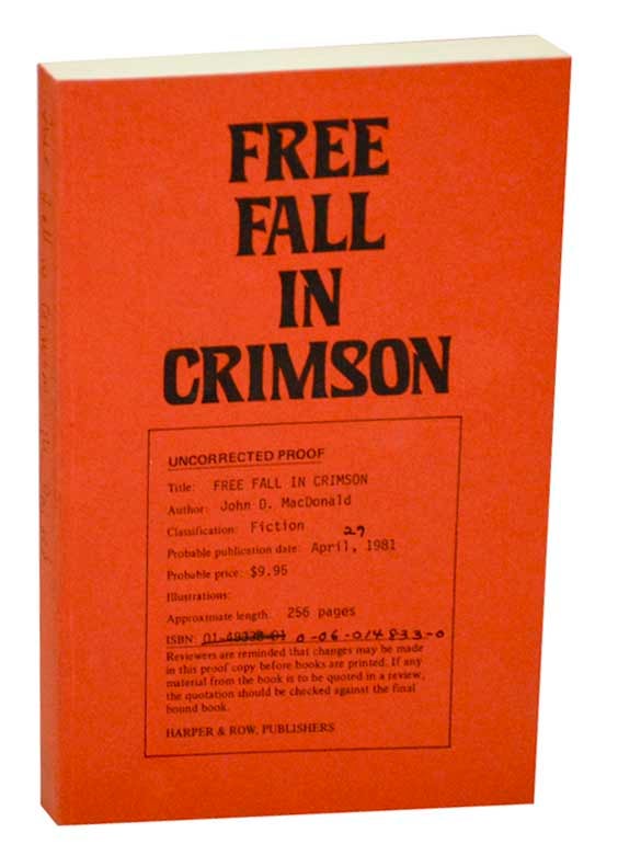 Item #177065 Free Fall In Crimson. John D. MACDONALD.