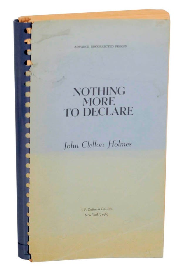 Item #177210 Nothing More To Declare. John Clellon HOLMES.
