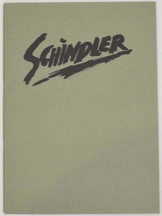 Item #177449 Schindler Bilder 1984 / 1985. Thomas SCHINDLER, Giovanni Testori
