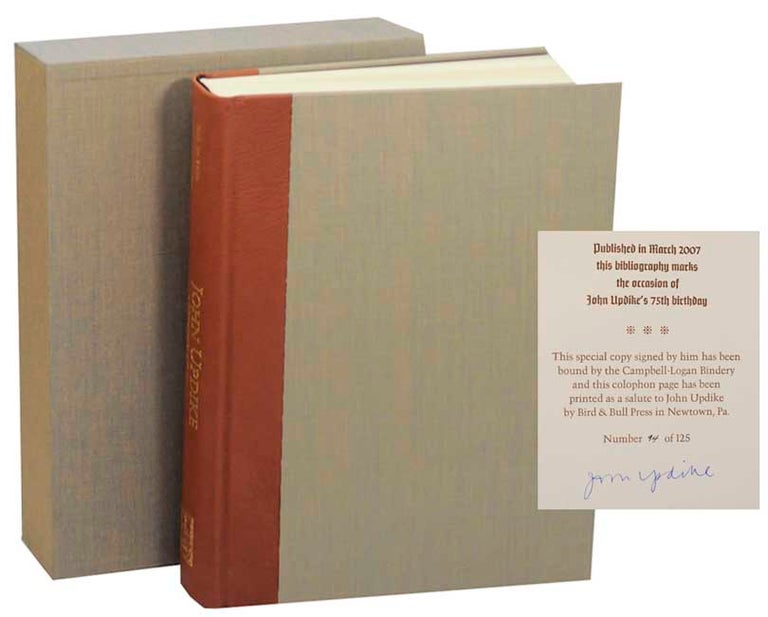 Item #177572 John Updike: A Bibliography of Primary and Secondary Materials (Signed Limited Edition). Jack DE BELLIS, Michael Broomfield, John Updike.