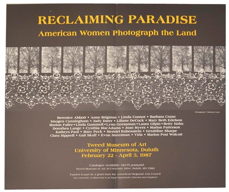 Item #177887 Reclaiming Paradise: American Women Photograph the Land. Barbara CRANE.