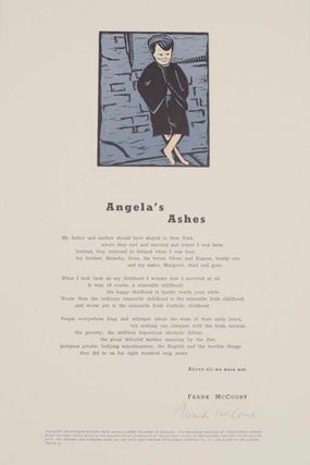 Item #178290 Angela's Ashes (Signed Broadside). Frank McCOURT