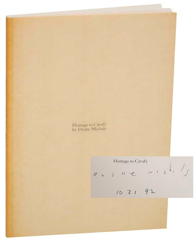 Item #178634 Homage To Cavafy (Signed First Edition). Duane MICHALS.
