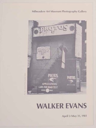 Item #178874 Walker Evans from the Collection of Arnold H. Crane. Walker EVANS, Verna...