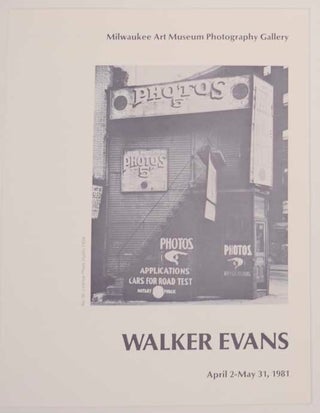 Item #178874 Walker Evans from the Collection of Arnold H. Crane. Walker EVANS, Verna...