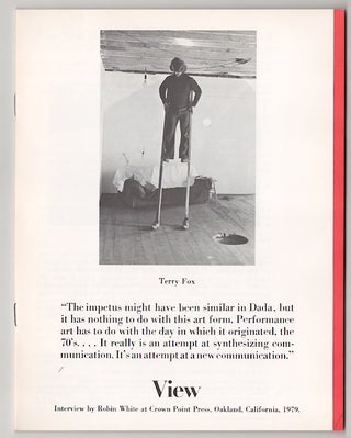 Item #179094 View: Vol. II No. 3 June 1979 - Terry Fox. Robin WHITE, Terry Fox