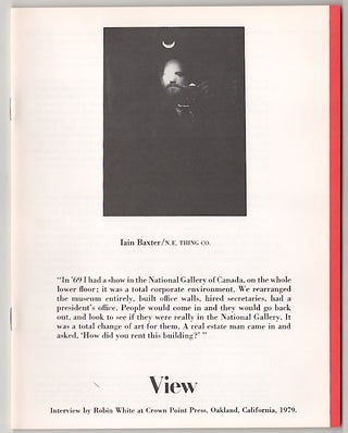 Item #179102 View: Vol. II No. 4 September, 1979 - Iain Baxter. Robin WHITE, Iain Baxter
