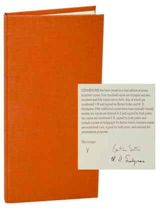 Item #179338 Cedarhome Poems (Signed Limited Edition). Barton SUTTER, W D. Snodgrass