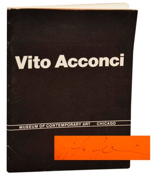 Item #179342 Vito Acconci: A Retrospective 1969 to 1980 (Signed First Edition). Vito...