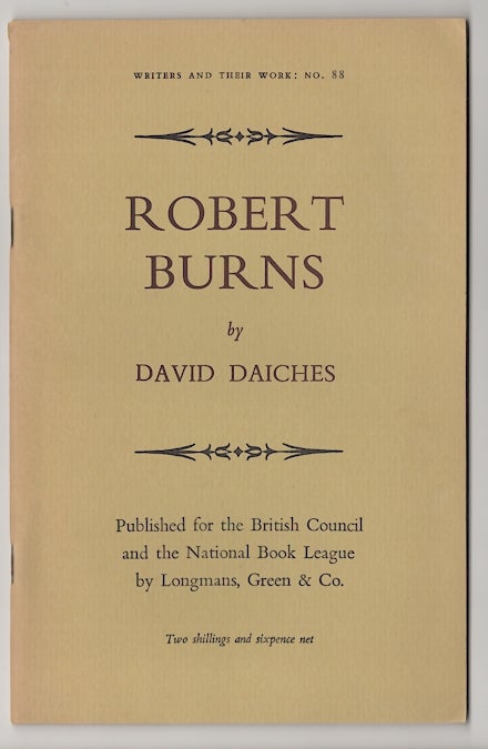 Item #180091 Robert Burns. David DAICHES.