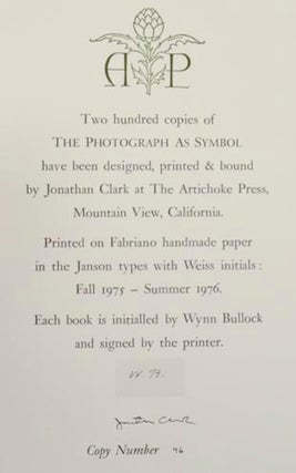 The Photograph as Symbol (Signed Limited Edition)