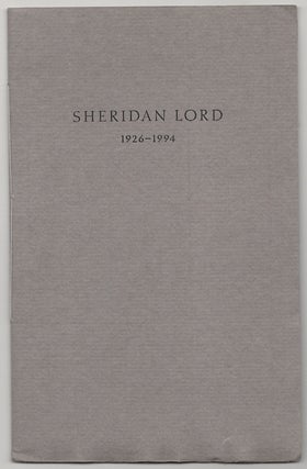 Item #180241 Sheridan Lord 1926-1994 (Signed First Edition). James SALTER