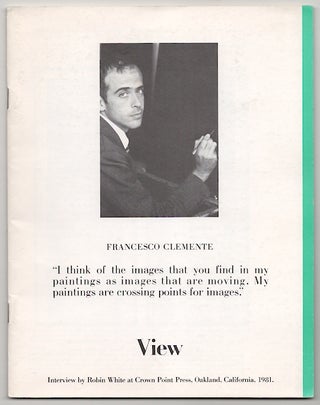 Item #180596 View: Vol. III No. 6 November 1981 - Francesco Clemente. Robin WHITE, Francesco...