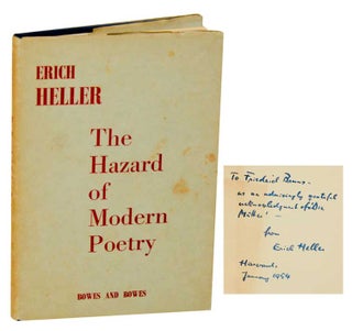 Item #181278 The Hazard of Modern Poetry (Signed First Edition). Erich HELLER