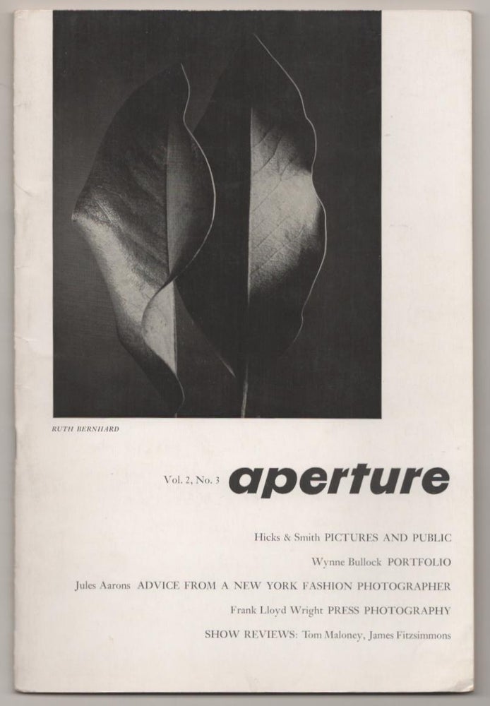 Item #182387 Aperture Volume 2 Number 3. Minor WHITE, Jules Aarons Wynn Bullock, Frank Lloyd Wright.