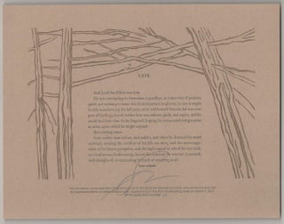 Item #182625 from Lincoln in the Bardo (Signed Broadside). George SAUNDERS