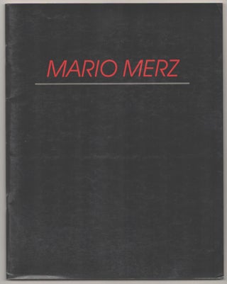 Item #183465 Mario Merz: Paintings and Constructions / Drawings. Mario MERZ, Susan Krane