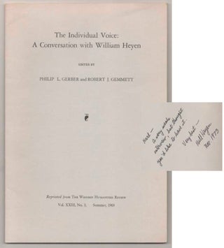 Item #183596 The Individual Voice: A Conversation with William Heyen (Signed First Edition)....