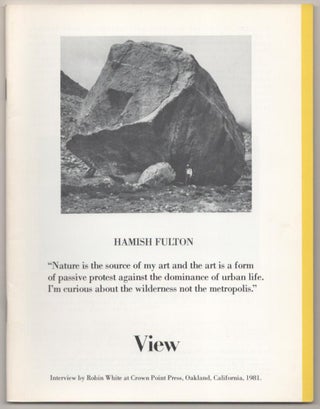 Item #184282 View: Vol. IV No. 2 Spring, 1983 - Hamish Fulton. Robin WHITE, Hamish Fulton