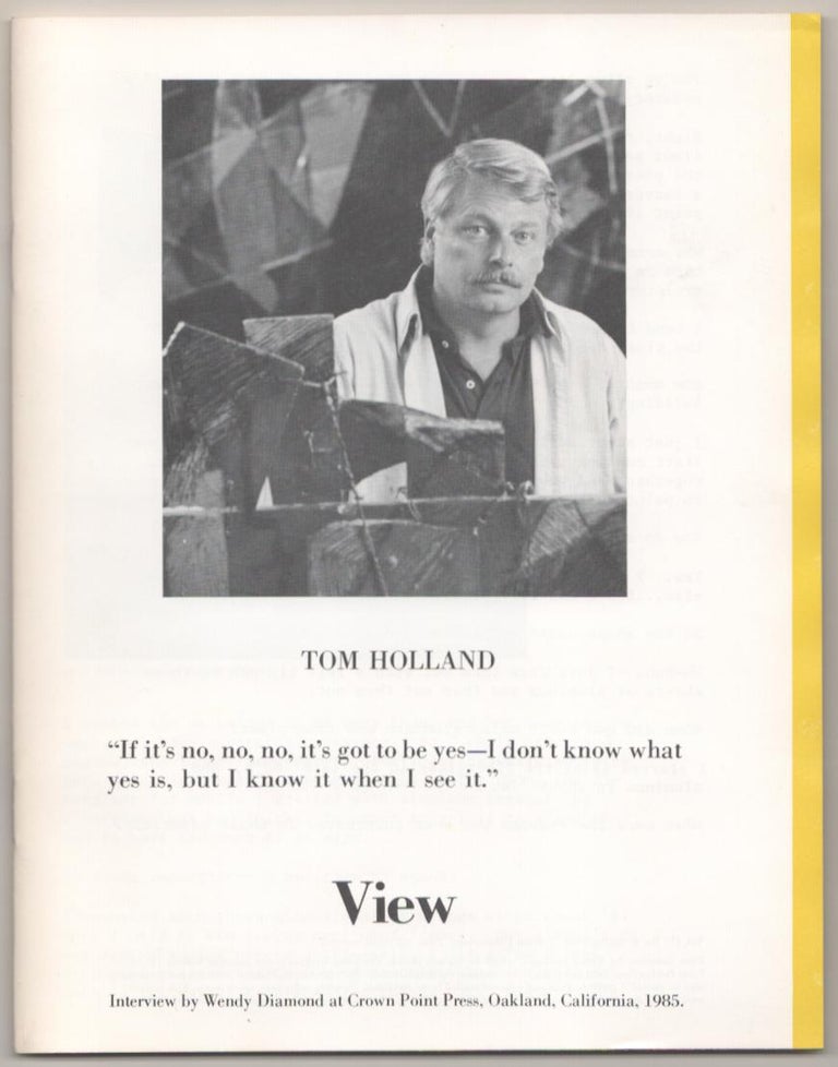 Item #184310 View: Vol. IV No. 4 Spring 1986 - Tom Holland. Tom HOLLAND, Wendy Diamond.