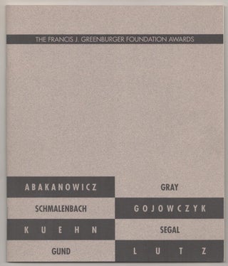 Item #184553 The Francis J. Greenburger Foundation Awards. Magdalena ABAKANOWICZ, Winifred...