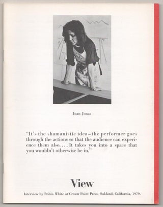 Item #184883 View: Vol. II No. 1 April, 1979 - Joan Jonas. Robin WHITE, Joan Jonas