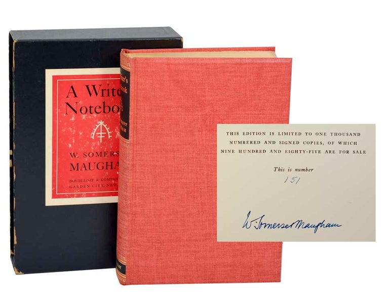 Item #184981 A Writer's Notebook (Signed Limited Edition). W. Somerset MAUGHAM.