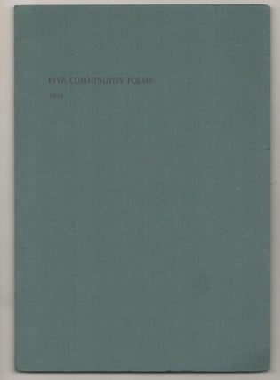 Item #185133 Five Cummington Poems. Association of Friends of the Cummington School