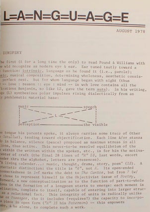 L=A=N=G=U=A=G=E Volume One, Numbers 1 to 6